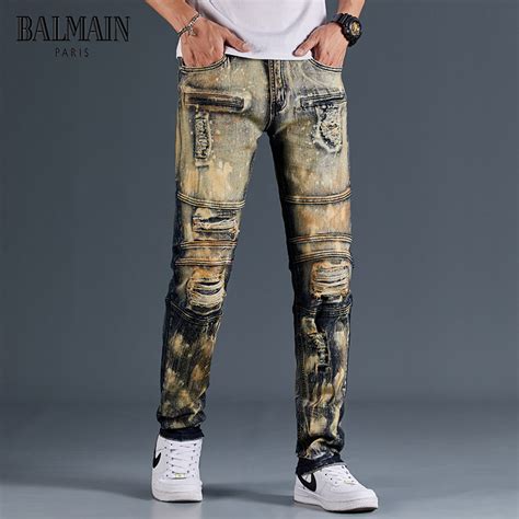 replica balmain mens jeans